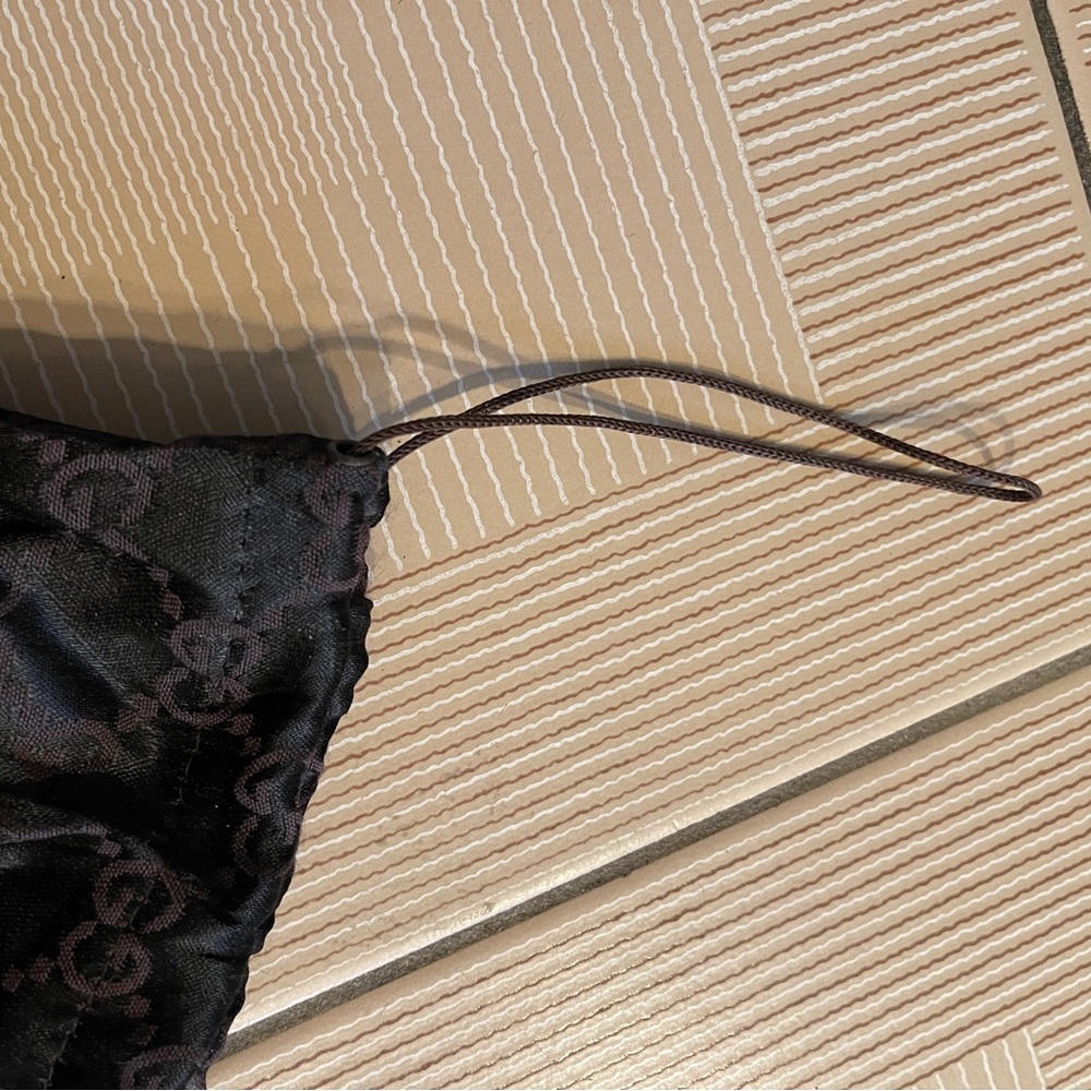 Authentic Gucci Brown Monogram Drawstring Dust Bag - image 2